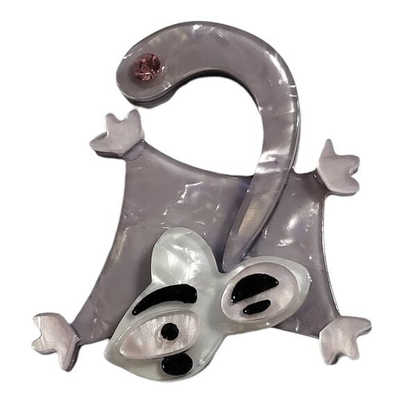 New Handmade Acrylic Sugar Glider Pin Brooch - Picture 1 of 4